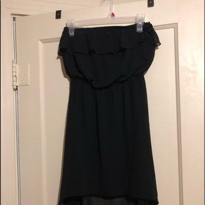 Strapless black dress